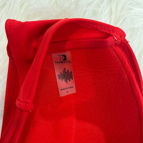 Vibrant red two piece bikini. Brand: TiNiBiKiNi - Picture 8 of 8